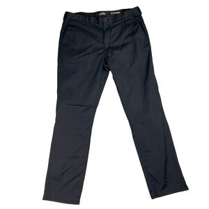 IZOD Advantage Performance Pants Men 34x32 Black Stretch Straight Fit Golf Chino